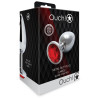 Ouch! Bijou anal Round Gem L 8 x 4cm Argenté-Rouge